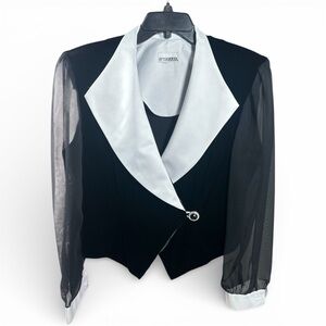 After Dark Tuxedo Style Blazer Black